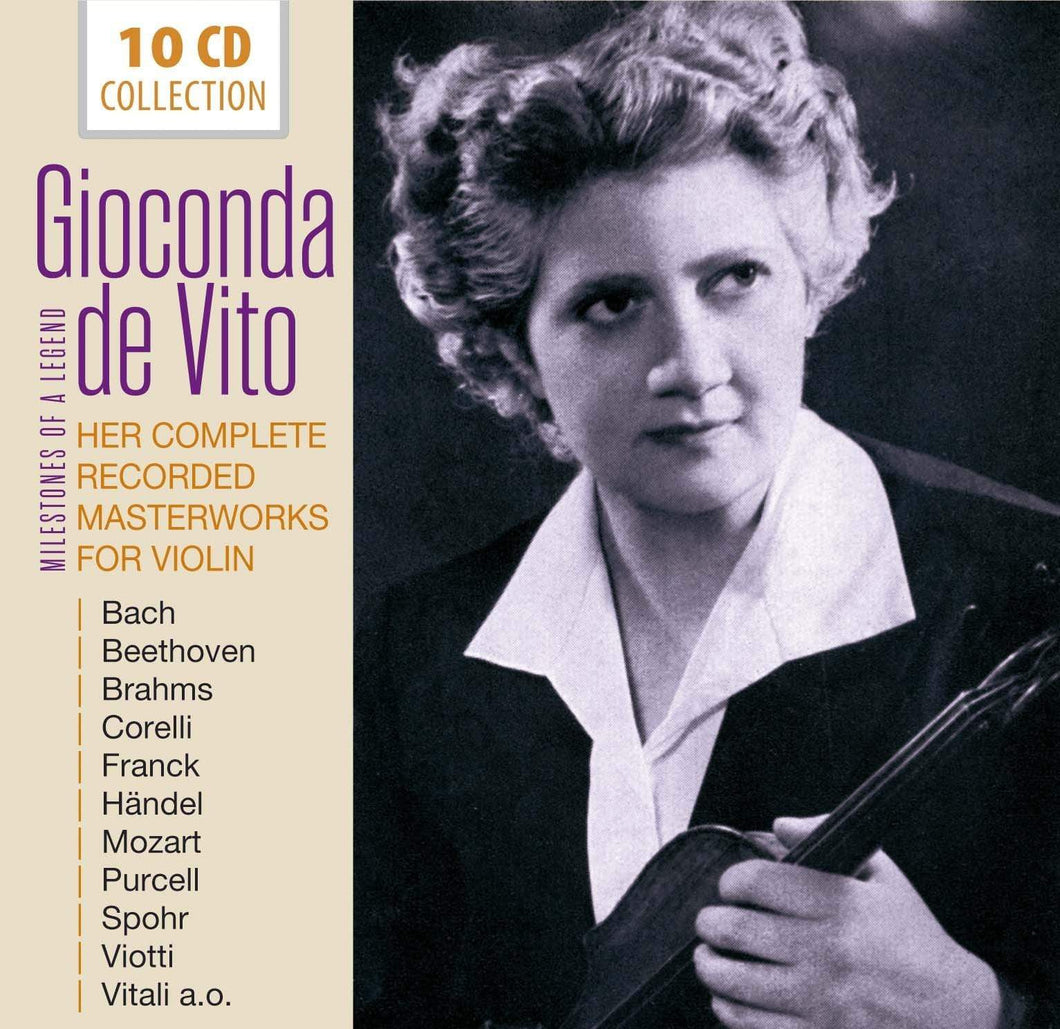 Gioconda de Vito - Her Complete Recorded Masterworks for Violin - 10 CD Walletbox