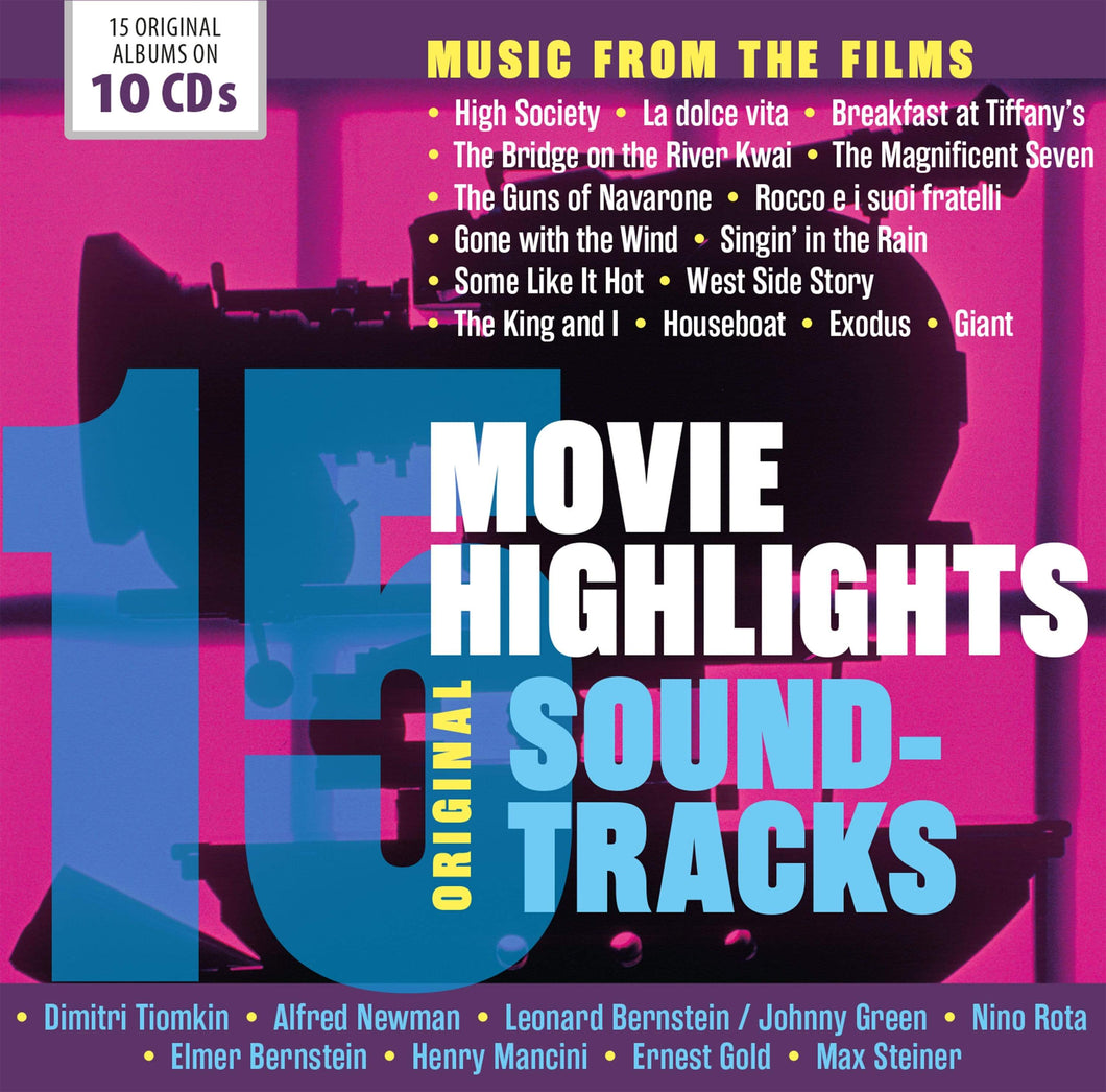 Dimitri Tiomkin, Alfred Newman, Leonard Bernstein - Movie Highlights - 10 CD Walletbox